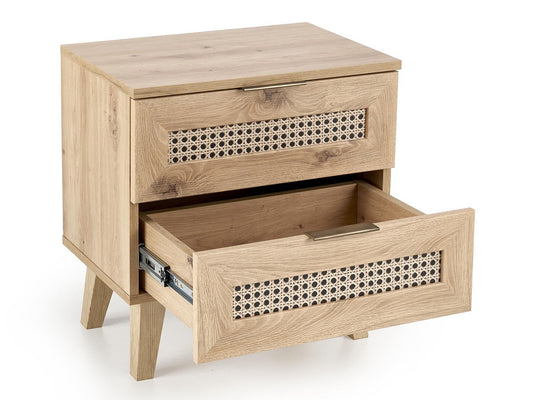 Naktinis staliukas BORNEO SN-1 night stand, artisan ąžuolas / juoda V-PL-BORNEO-SN-1