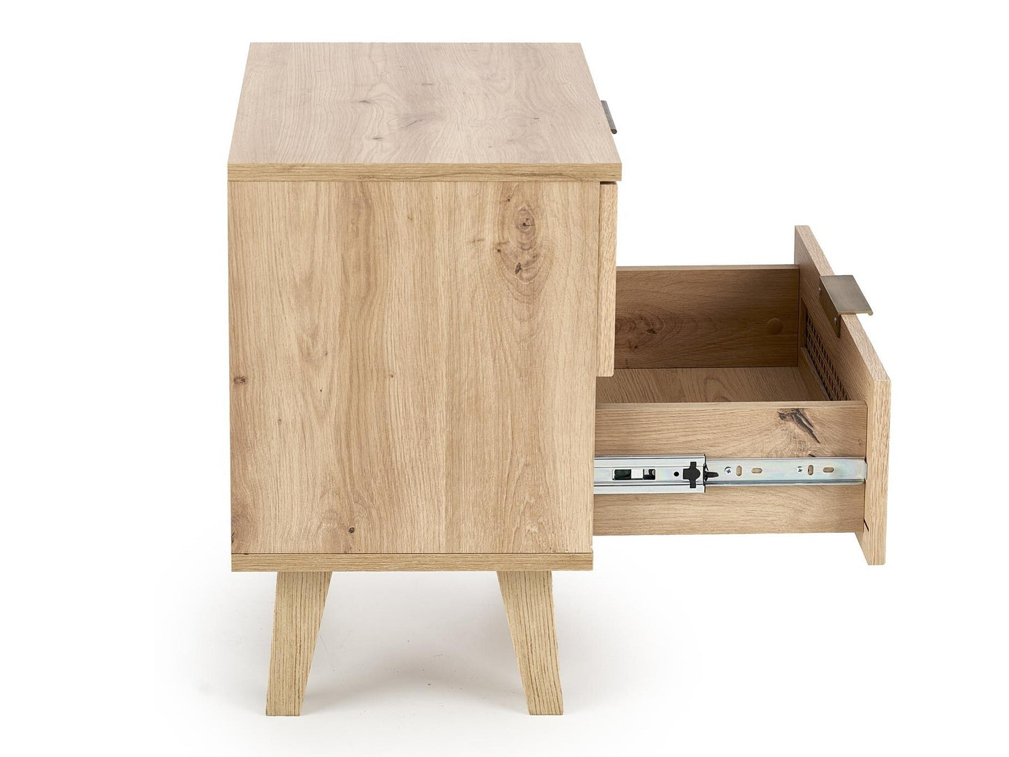 Naktinis staliukas BORNEO SN-1 night stand, artisan ąžuolas / juoda V-PL-BORNEO-SN-1