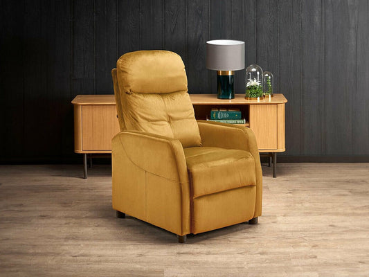 Fotelis reglaineris FELIPE 2, Spalva: Tamsi geltona