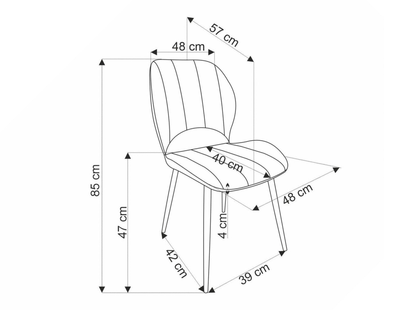 Kėdė K538 kėdė, tamsi žalia V-CH-K/538-KR-C.ZIELONY (Žalia)