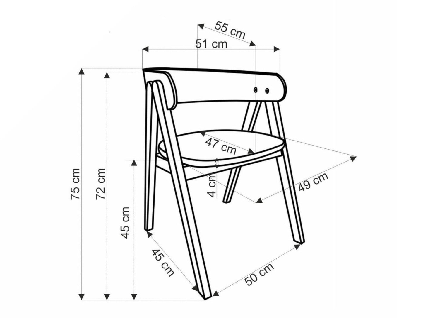 Kėdė K562 kėdė, graikinis riešutas / šviesi smėlinė V-CH-K/562-KR