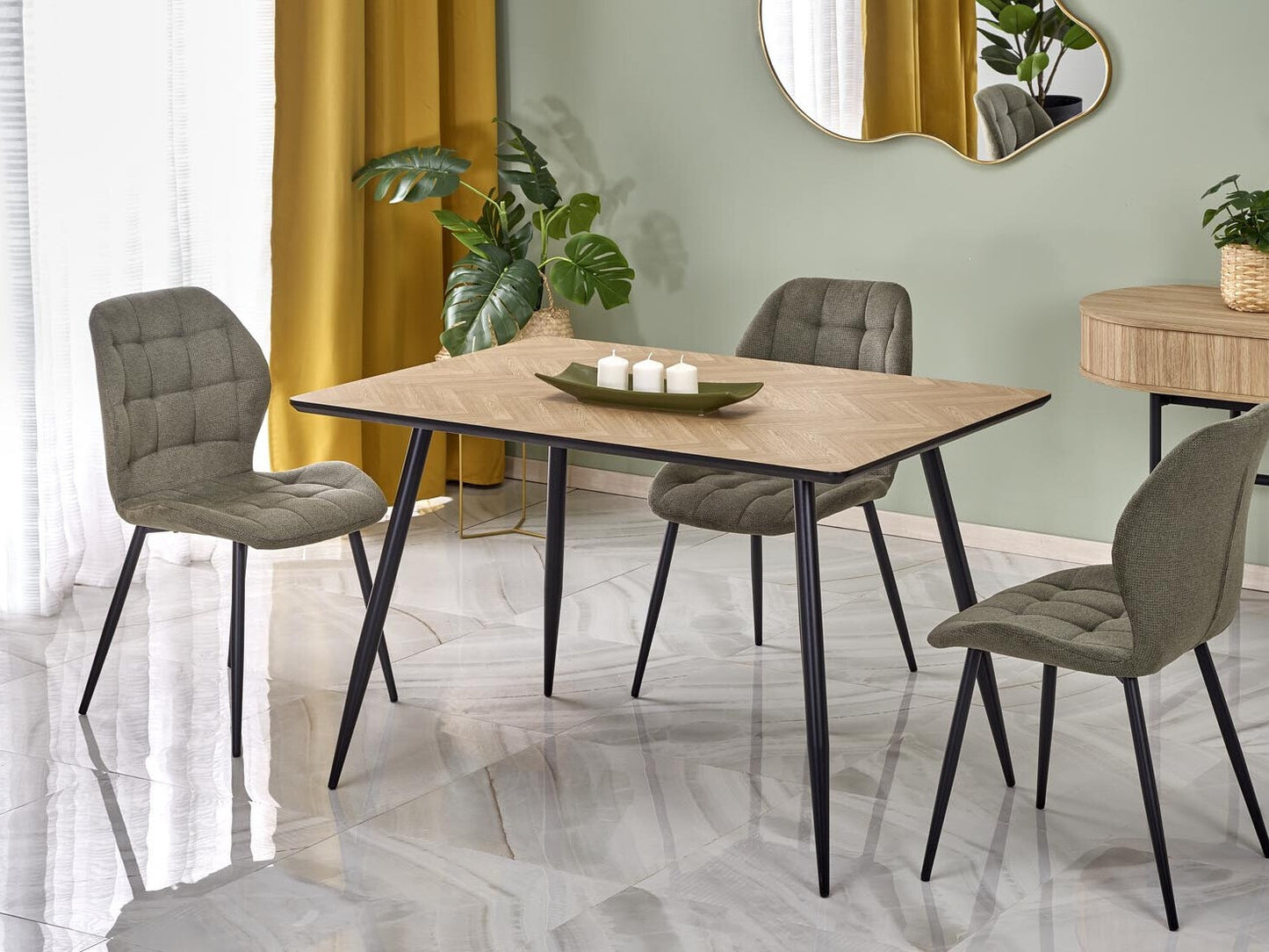 Stalas BERTO stalas natural / juoda V-CH-BERTO-ST