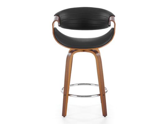 Pusbario kėdė H123 baro kėdė, juoda / graikinis riešutas V-CH-H/123-CZARNY (Juoda + Graikinis riešutas)