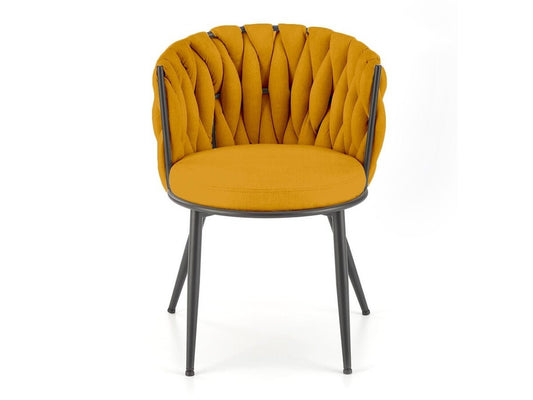 Kėdė K516 kėdė, garstyčių V-CH-K/516-KR-MUSZTARDOWY, Spalva: Garstyčių + Juoda