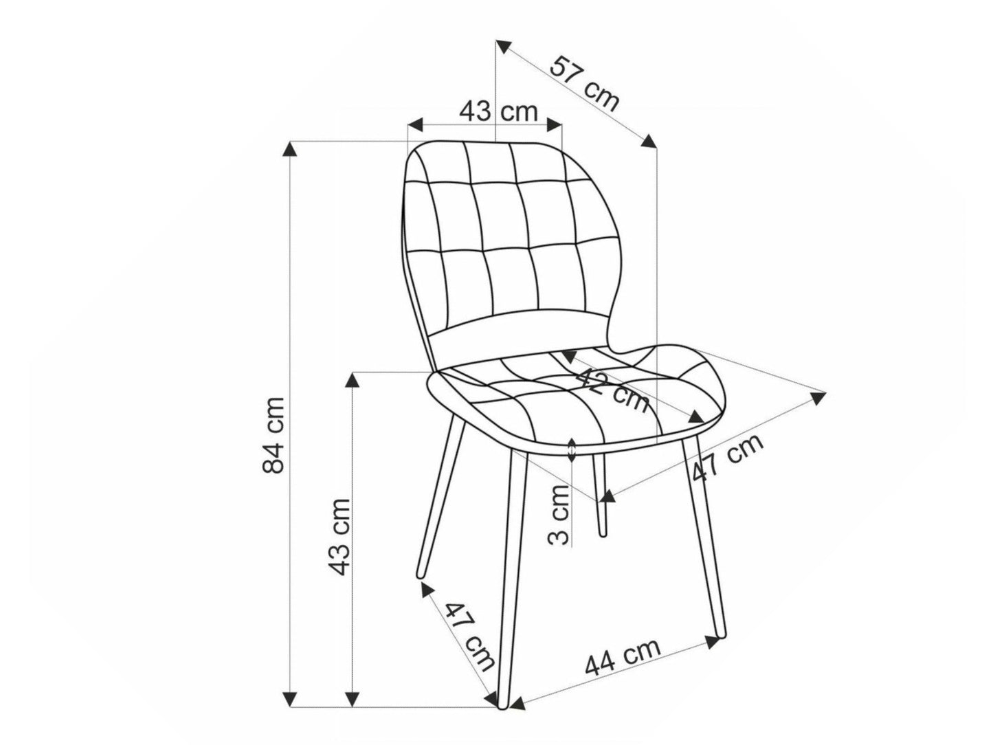 Kėdė K548 kėdė, smėlinė V-CH-K/548-KR-BEŻOWY (Smėlinė)