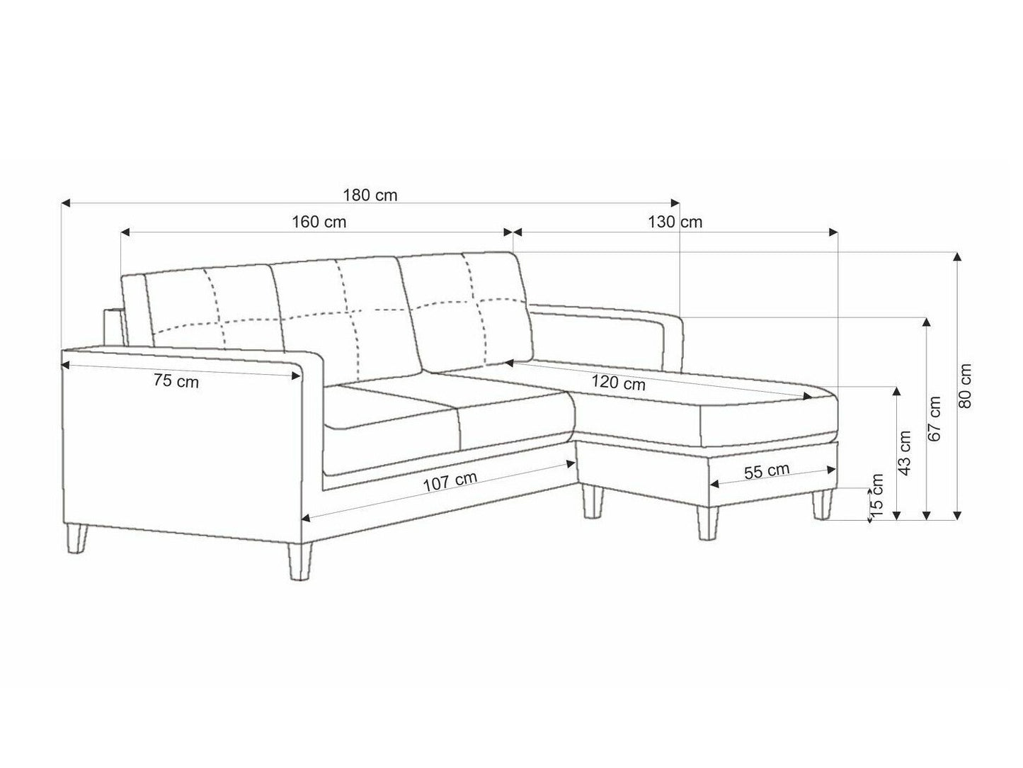 Minkštų baldų komplektas GERSON sofa with ottoman, color: smėlio V-CH-GERSON-SOFA-BEŻOWY (Beige)