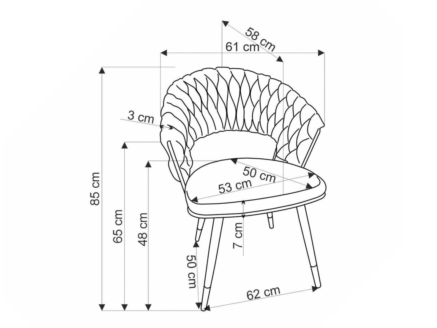 Kėdė K551 kėdė, pilka V-CH-K/551-KR-POPIELATY (Pilka)