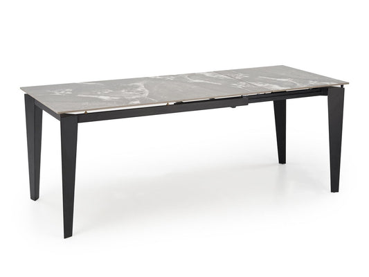 Stalas FELIX extension stalas, pilkas marmuras / juoda V-CH-FELIX-ST