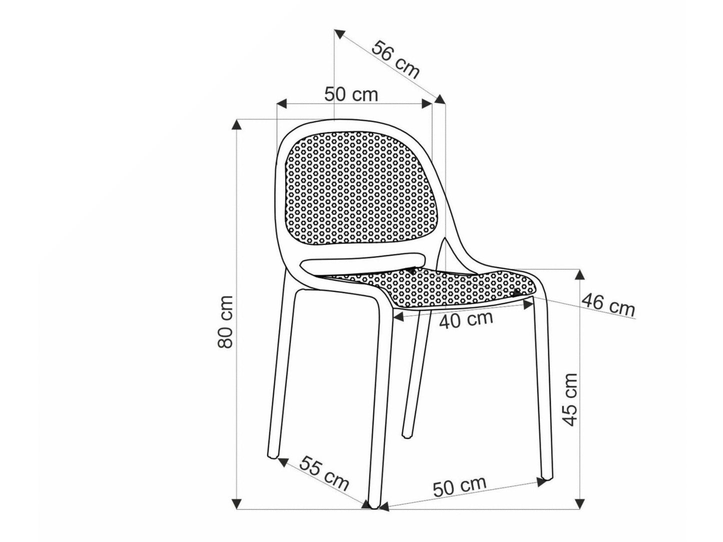 Lauko kėdė K532 V-CH-K/532-KR-KHAKI, Spalva: Chaki