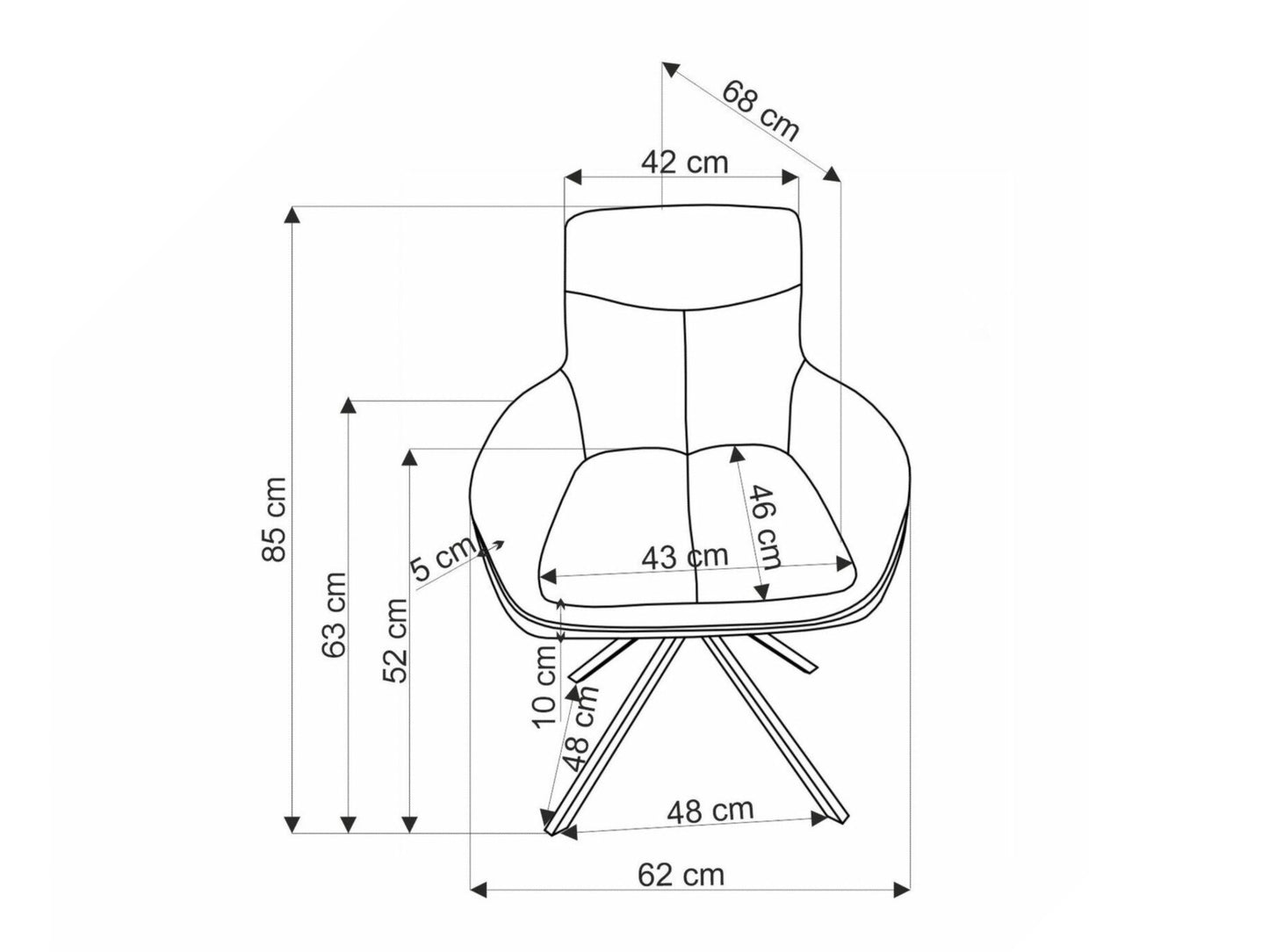Kėdė K536 kėdė, smėlinė V-CH-K/536-KR-BEŻOWY (Smėlinė)