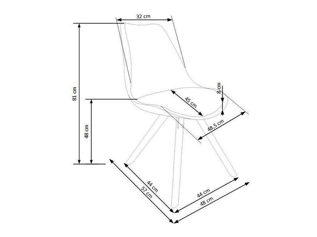 Kėdė K-201, Spalva: Pilka