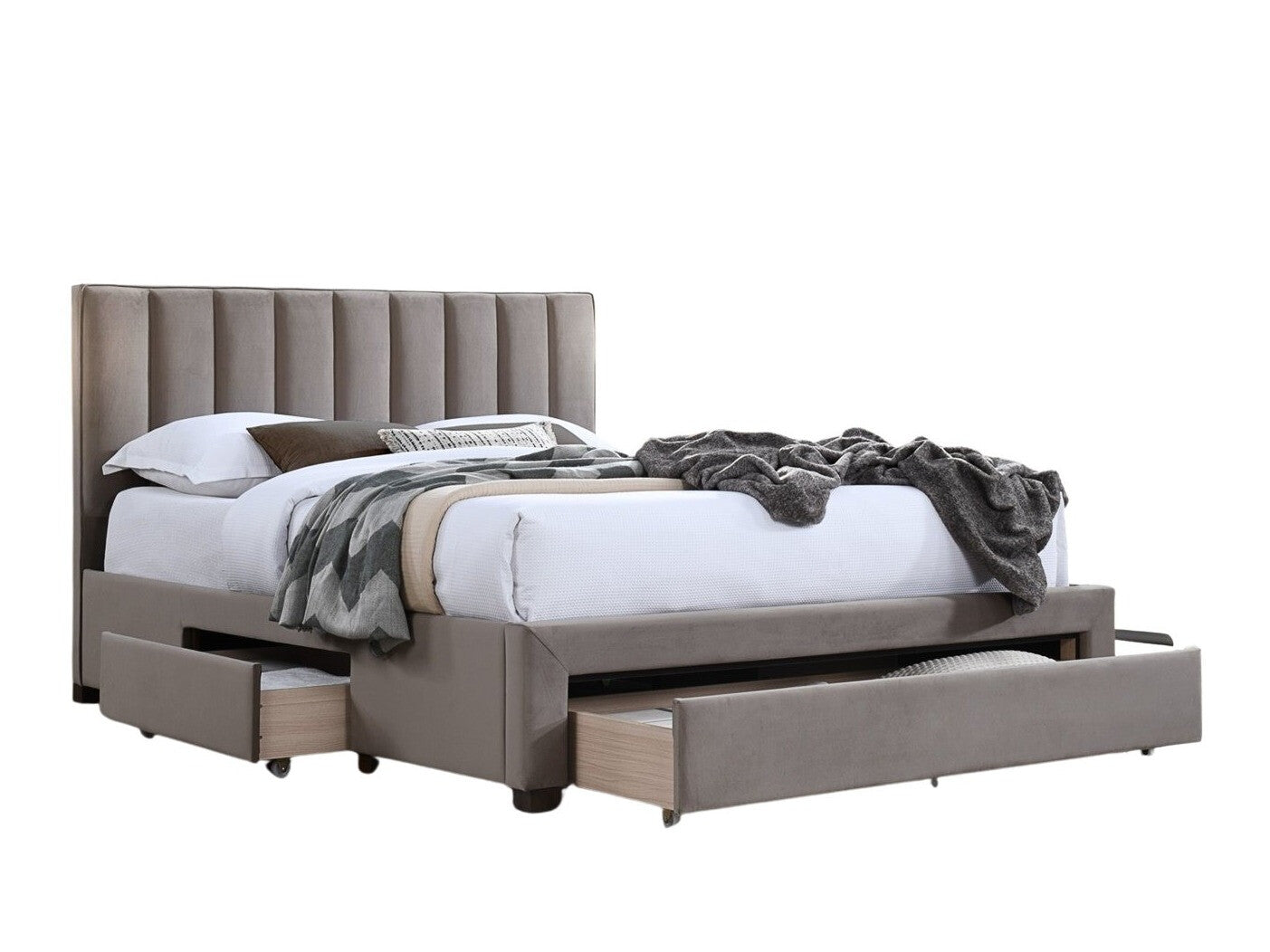 Lova GRACE, Spalva: Taupe, Miegamoji dalis: 140 x 200 cm