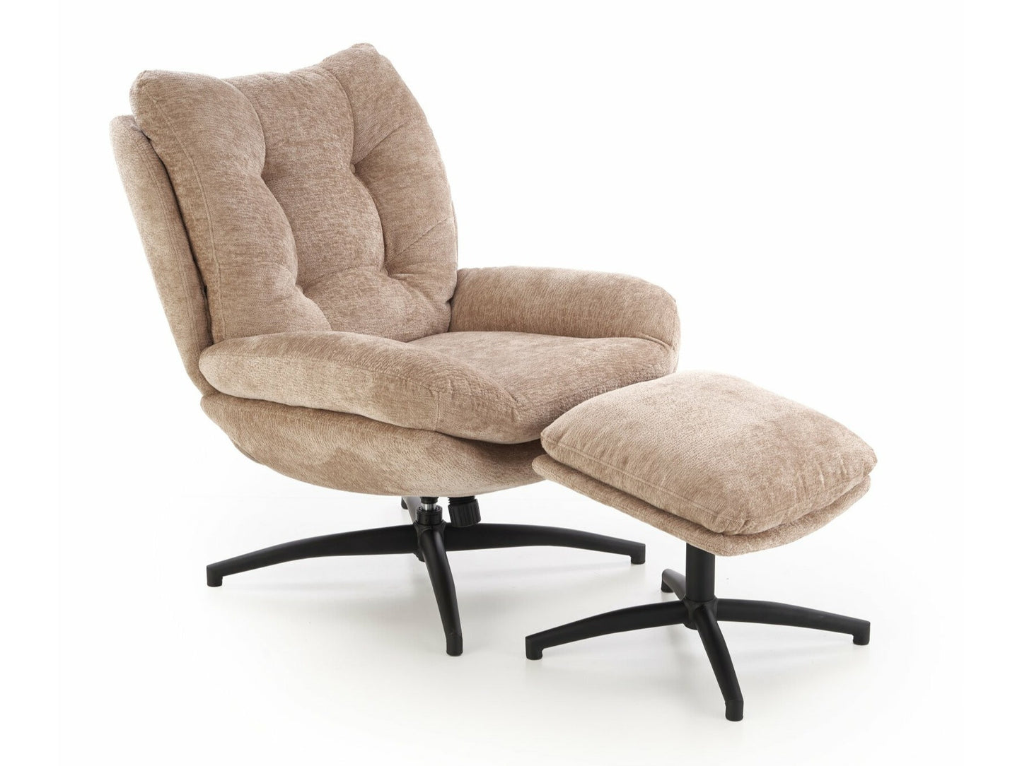 Fotelis PESTO fotelis with ottoman / rocking function, color: smėlio V-CH-PESTO-FOT-BEŻOWY (Beige)