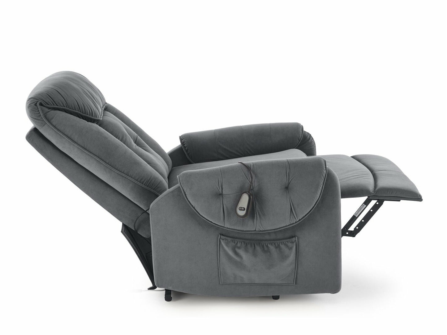 Fotelis reglaineris HORTON leisure kėdė, pilka V-CH-HORTON-FOT-POPIEL