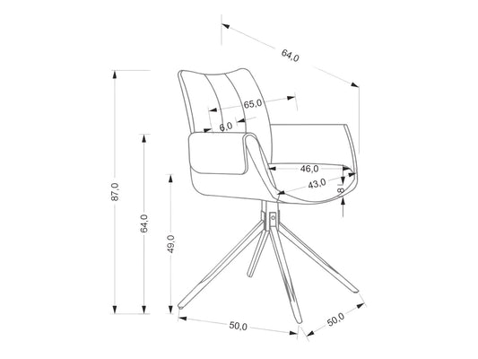 Kėdė K579 kėdė, ruda V-CH-K/579-KR-BRĄZOWY (Beige)