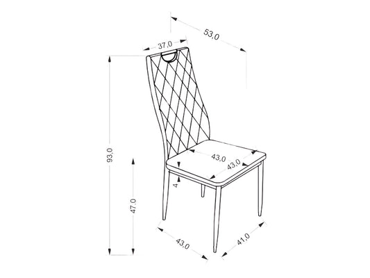 Kėdė K578 kėdė pilka / juoda V-CH-K/578-KR-POPIELATY (Pilka)