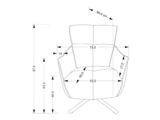 Fotelis SCAMPI leisure kėdė, pilka V-CH-SCAMPI-FOT-POPIEL (Pilka)