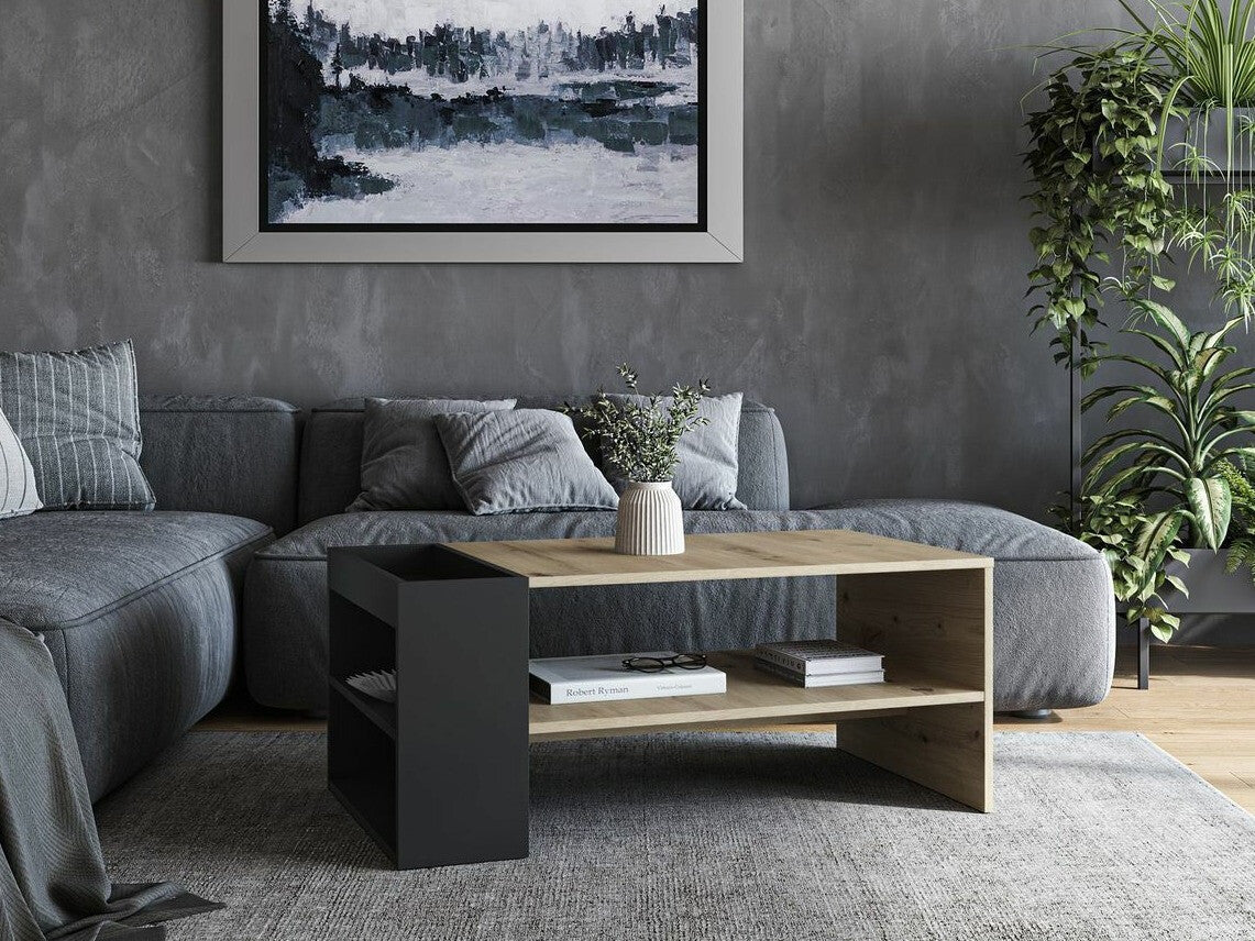 Žurnalinis staliukas MURCIA c.stalas, artisan ąžuolas / juoda V-UA-MURCIA-LAW-D.ARTISAN/CZARNY (Juoda + Artisan ąžuolas)