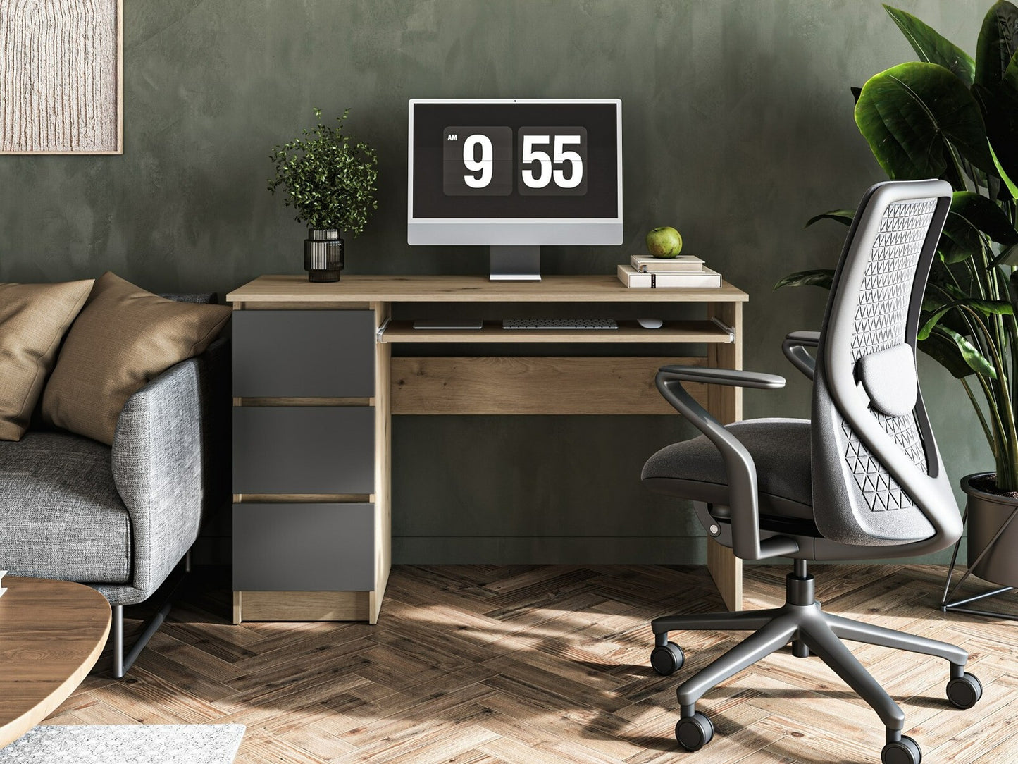 Darbo stalas CINO darbo stalas, artisan ąžuolas / grafitas V-UA-CINO-D.ARTISAN/GRAFITOWY (Grafitas + Artisan ąžuolas)