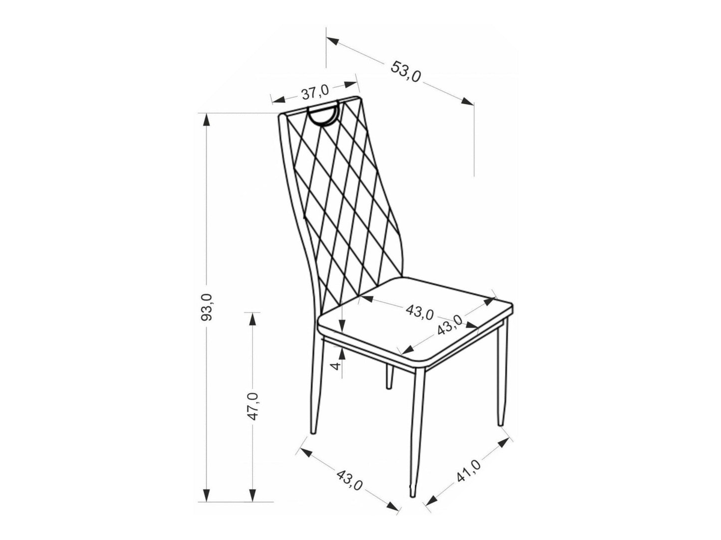 Kėdė K577 kėdė juoda / juoda V-CH-K/577-KR-CZARNY (Juoda)