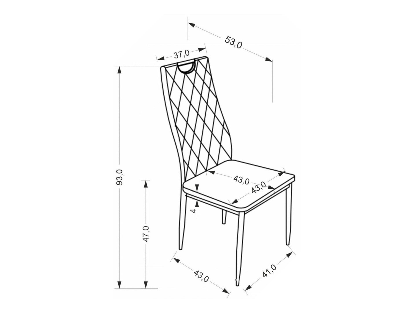 Kėdė K577 kėdė pilka / juoda V-CH-K/577-KR-POPIELATY (Pilka)