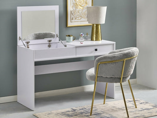 Makiažo staliukas MEGAN darbo stalas balta V-PL-MEGAN-TOALETKA