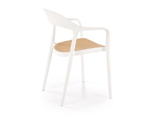 Kėdė K530 V-CH-K/530-KR-BIAŁY, Spalva: Balta + Šviesi ruda 4095461