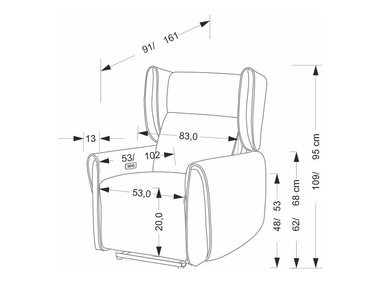 Fotelis reglaineris GELATO leisure kėdė, beige V-CH-GELATO-FOT-BEŻOWY (Beige) 4098575