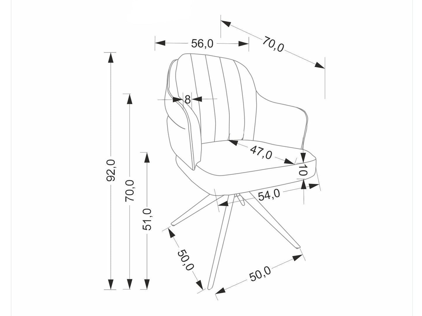 Kėdė K570 kėdė, smėlinė V-CH-K/570-KR-BEŻOWY (Smėlinė)