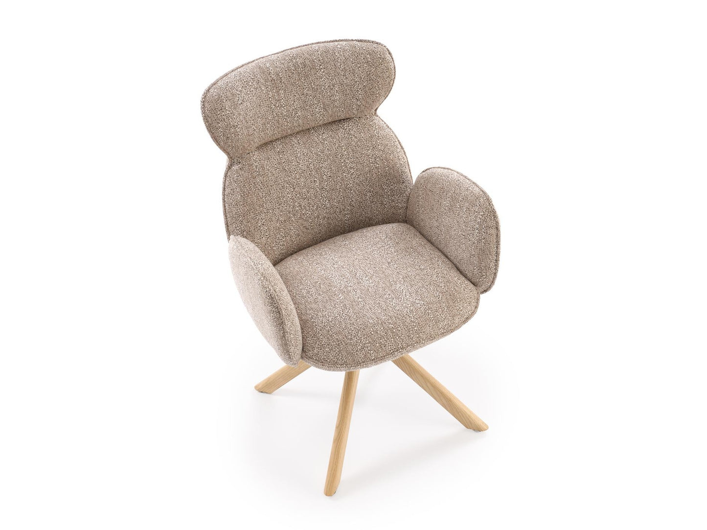 Kėdė K585 kėdė, tamsi smėlinė / natural ąžuolas V-CH-K/585-KR-C.BEŻOWY/D.NATURALNY (Smėlinė + Šviesus medis)