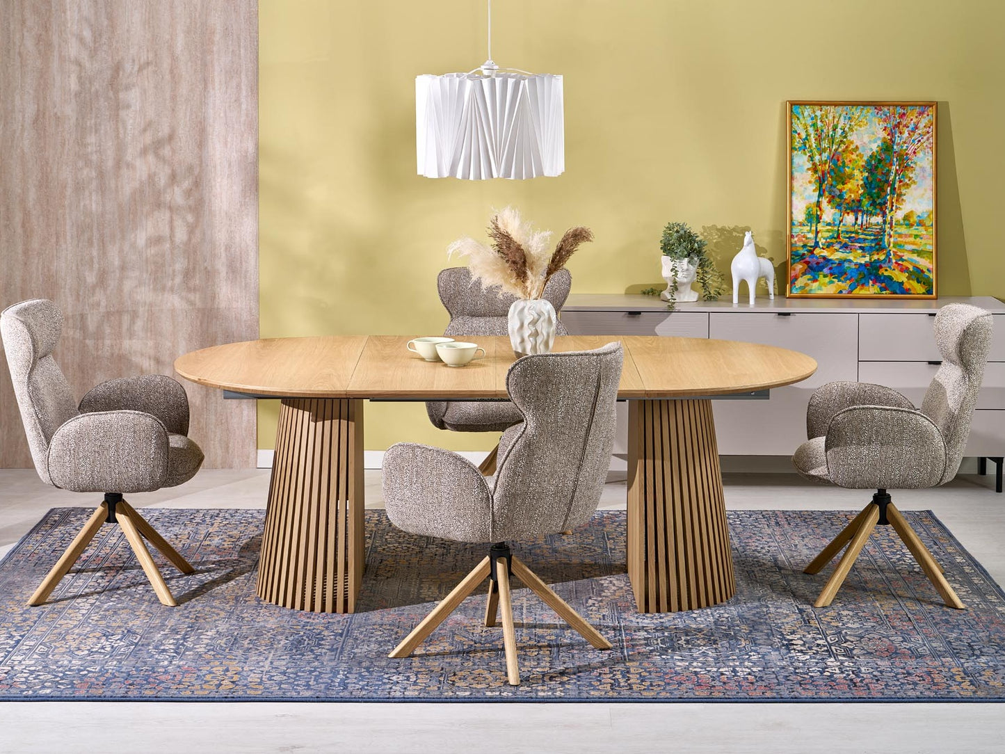 Kėdė K585 kėdė, tamsi smėlinė / natural ąžuolas V-CH-K/585-KR-C.BEŻOWY/D.NATURALNY (Smėlinė + Šviesus medis)