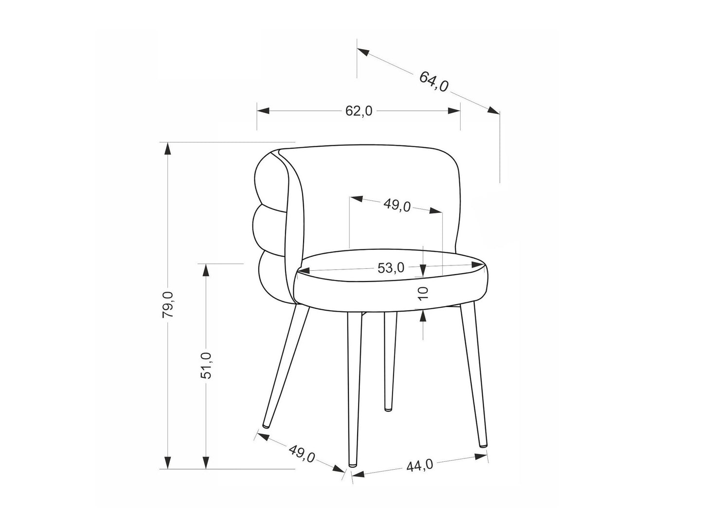 Kėdė K575, Spalva: Pilka V-CH-K/575-KR-POPIELATY