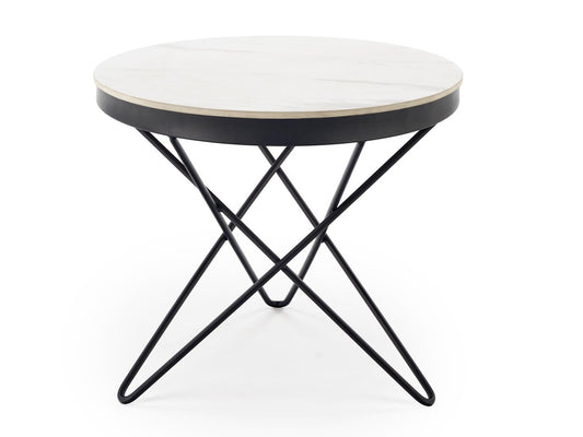 Žurnalinis staliukas LEILA 2 c.stalas, baltas marmuras / juoda V-CH-LEILA_2-LAW
