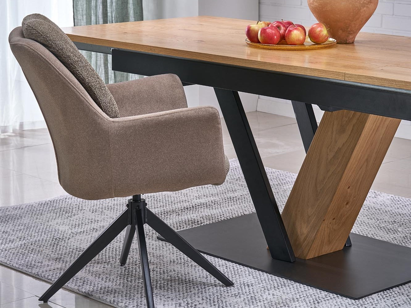 Kėdė K591 swivel kėdė, ruda V-CH-K/591-KR-BRĄZOWY