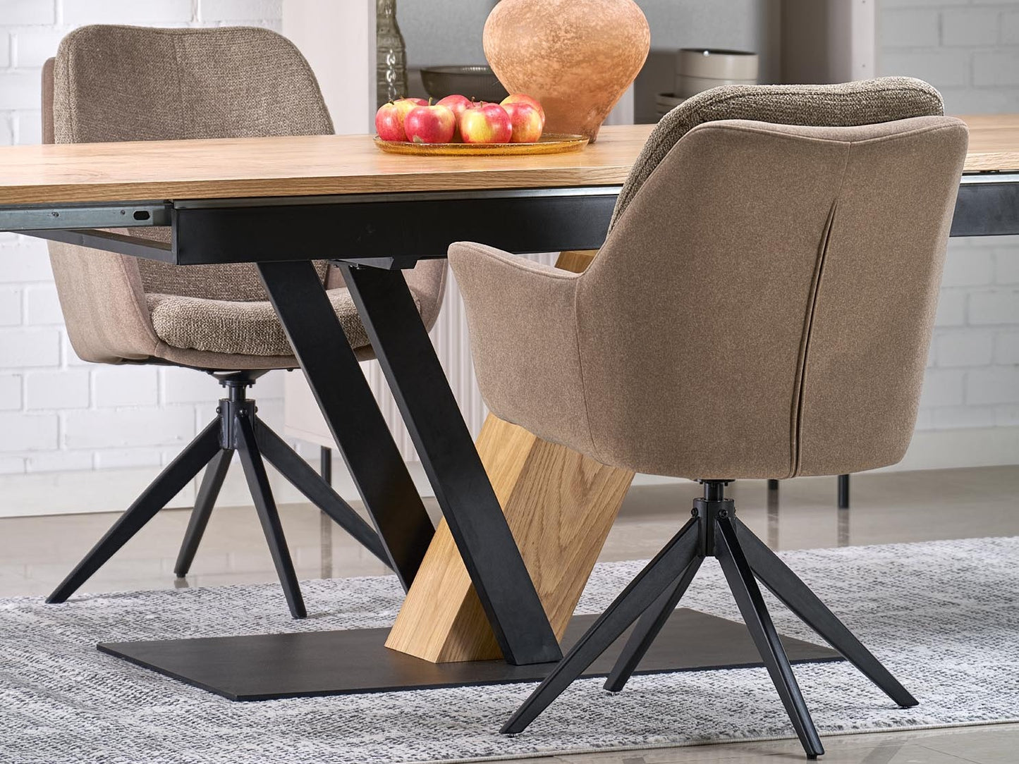 Kėdė K591 swivel kėdė, ruda V-CH-K/591-KR-BRĄZOWY