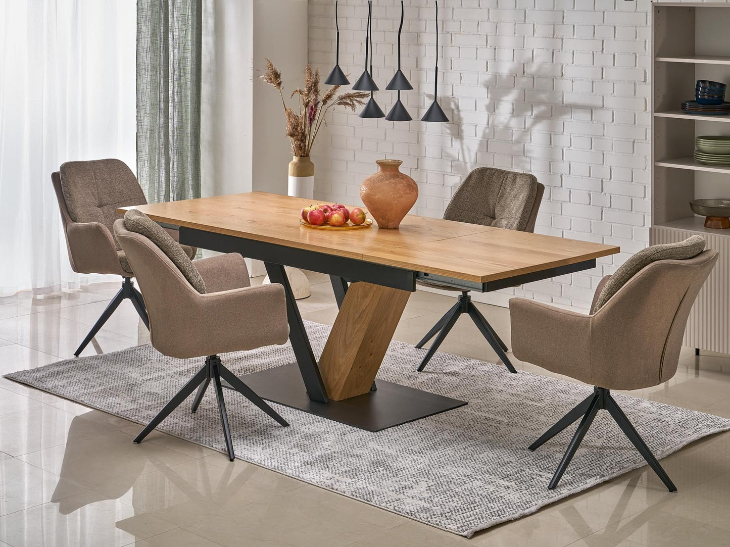 Kėdė K591 swivel kėdė, ruda V-CH-K/591-KR-BRĄZOWY
