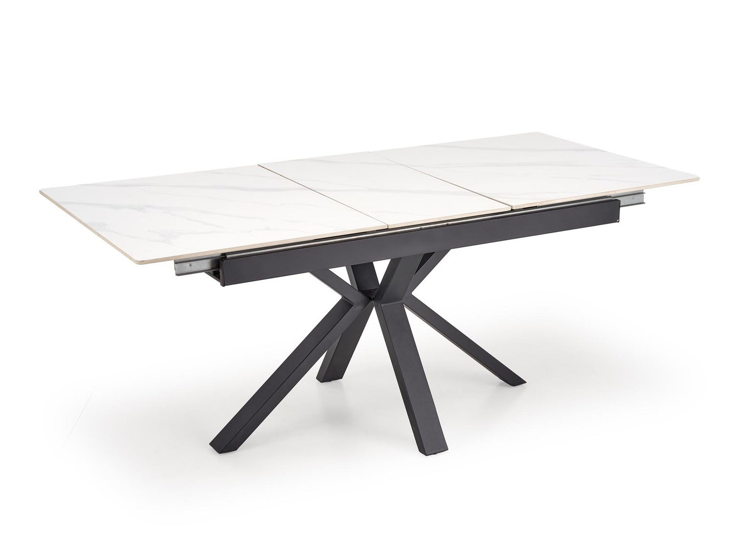 Stalas PLATAN extension stalas, baltas marmuras / juoda V-CH-PLATAN-ST