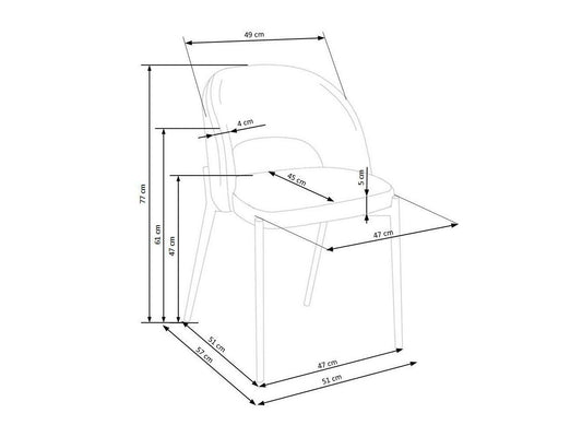 Kėdė K373, Spalva: Geltona + Juoda 4225092
