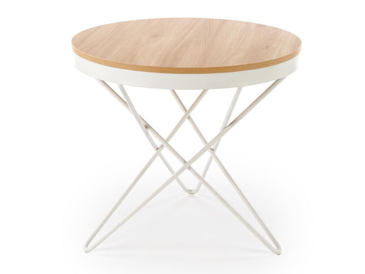 Žurnalinis staliukas LEILA c.stalas, natural / balta V-CH-LEILA-LAW-NATURALNY/BIAŁY (Šviesi ruda + Balta)