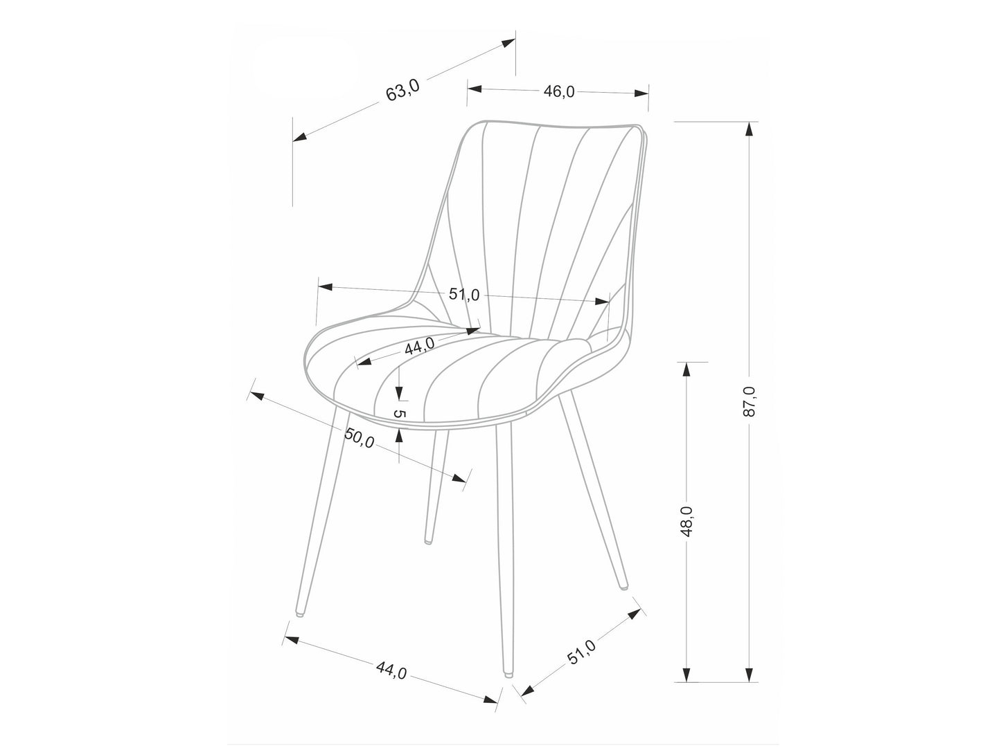 Kėdė K589 kėdė, smėlinė V-CH-K/589-KR-BEŻOWY (Smėlinė)