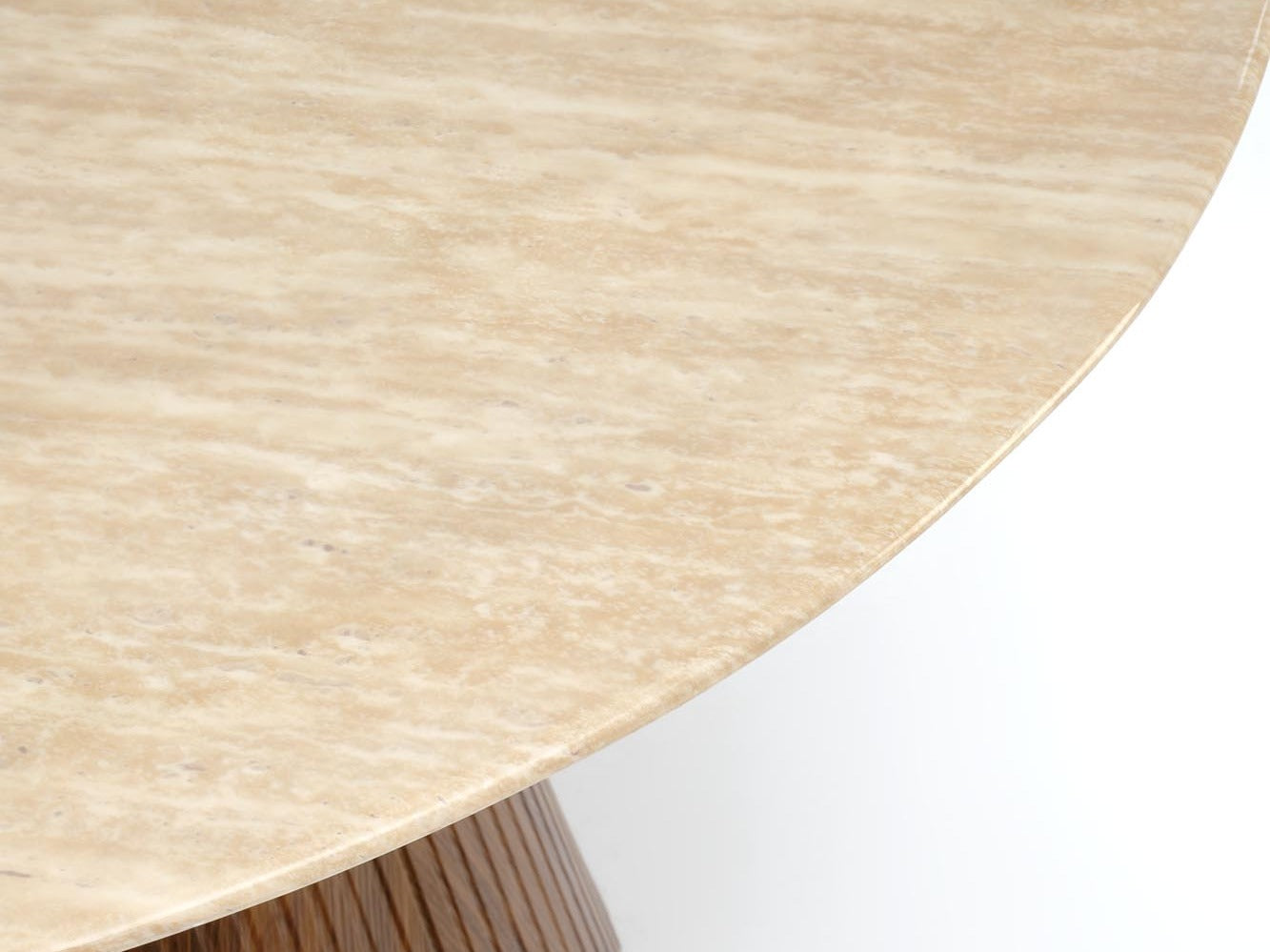 Stalas PIREUS apvalus stalas travertine V-CH-PIREUS-ST