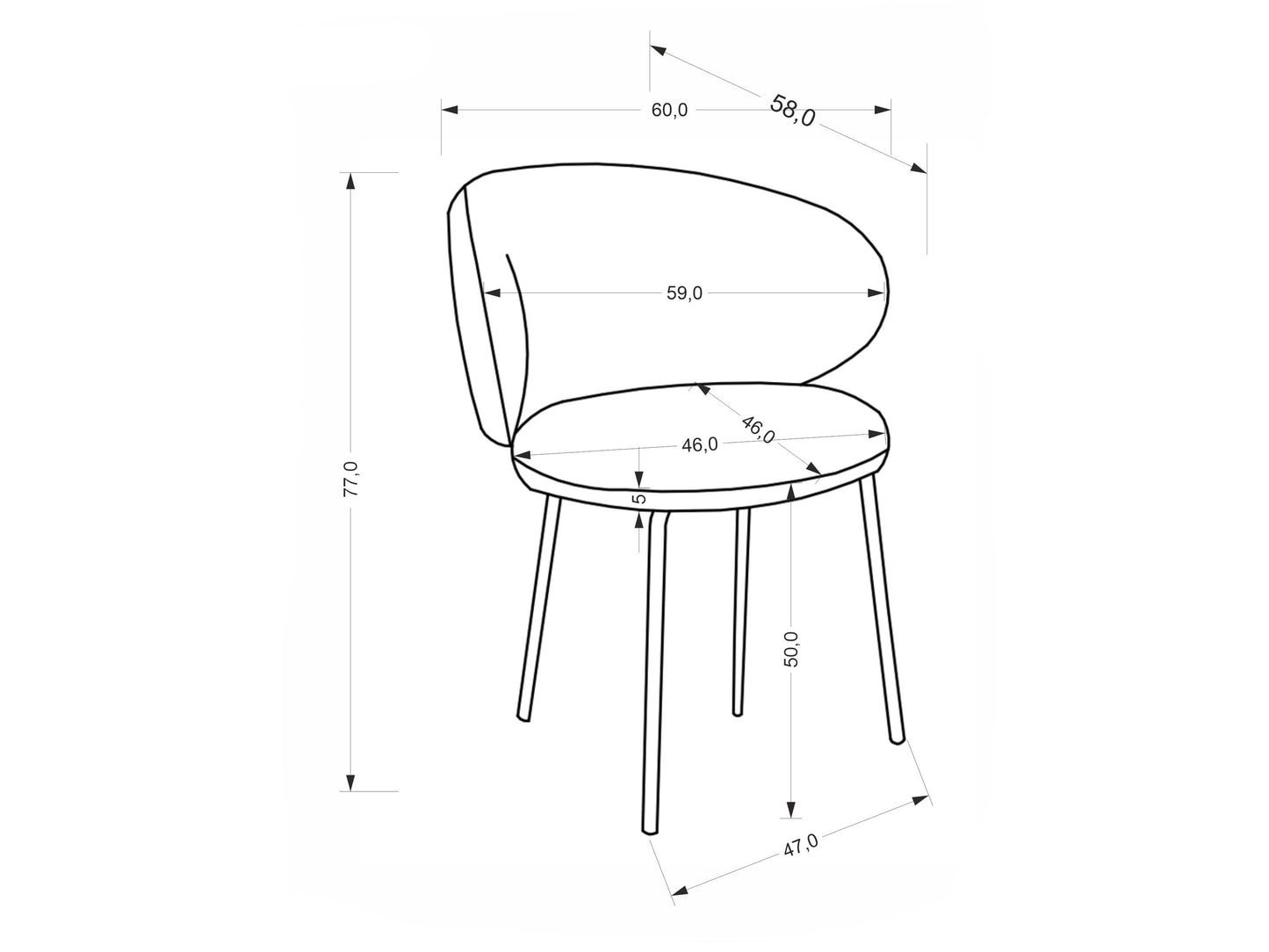 Kėdė K587 kėdė, smėlinė V-CH-K/587-KR-BEŻOWY (Smėlinė)
