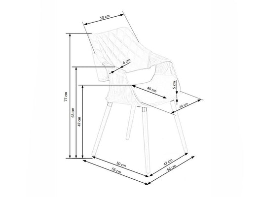 Kėdė K396 V-CH-K/396-KR-NATURALNY/CZARNY, Spalva: Šviesus medis + Juoda