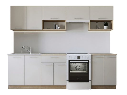 Virtuvės komplektas VIOLA 260 V-UA-VIOLA_260-CREMONA/KASZMIR, Spalva: Cremona ąžuolas + Kašmyras