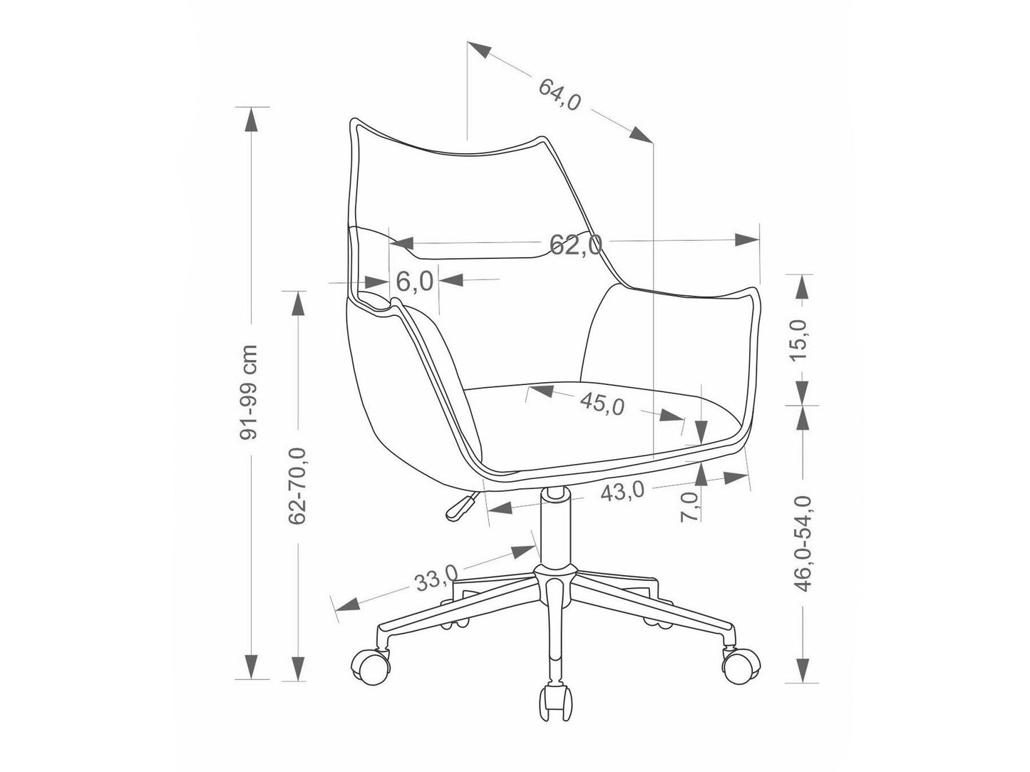 Biuro kėdė CLIO swivel fotelis V-CH-CLIO-FOT-BRĄZOWY, Spalva: Ruda