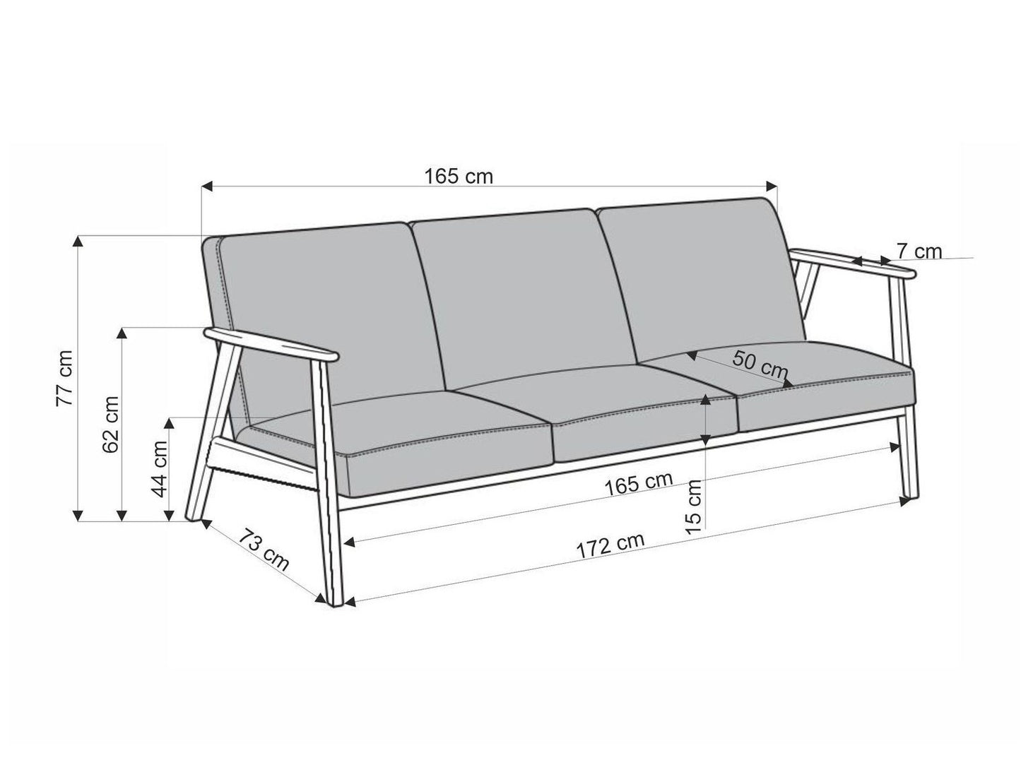 Sofa MILANO 3S sofa V-PL-MILANO_3S-SOFA-POPIEL, Spalva: Castel 93
