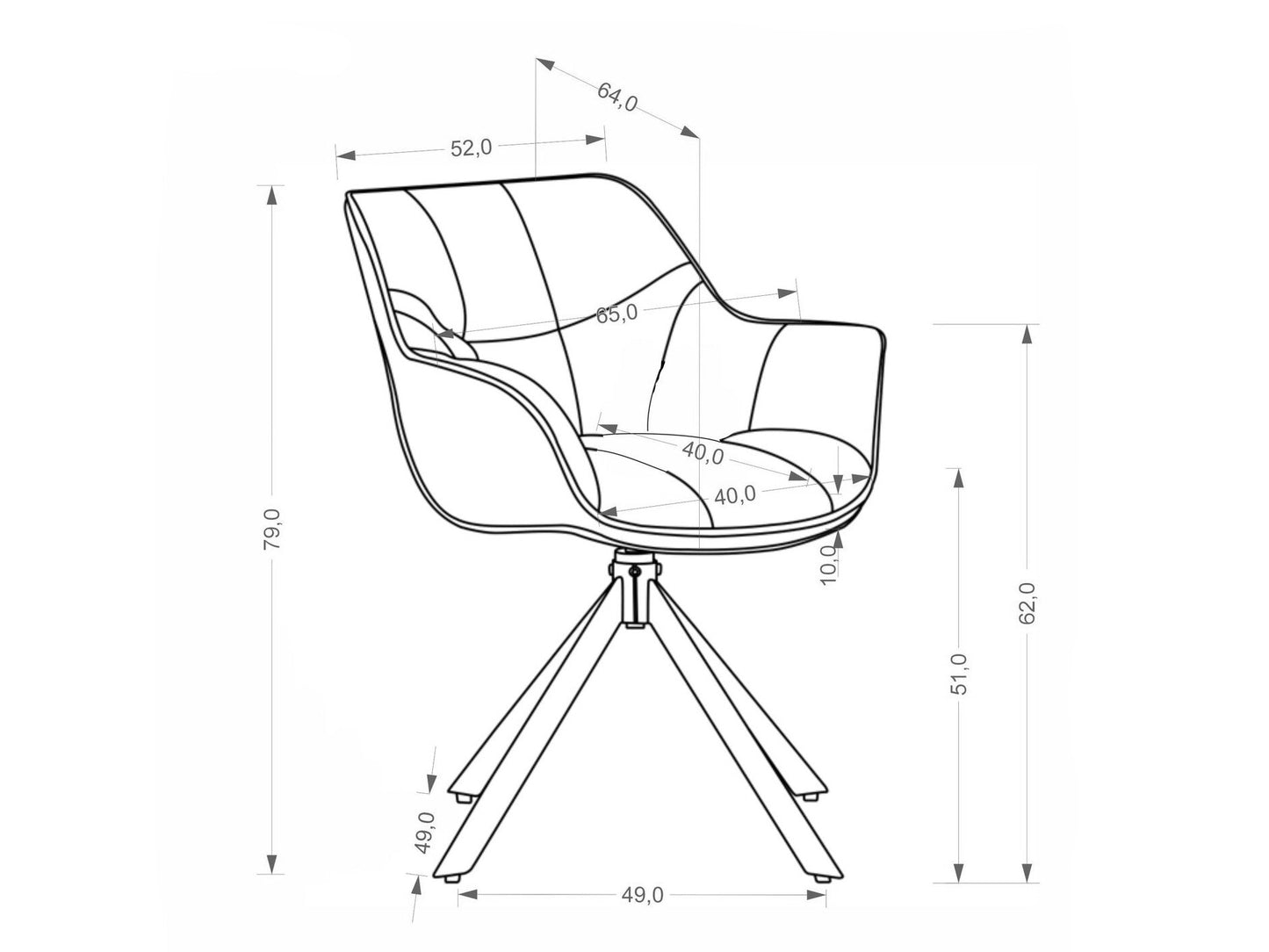 Kėdė K610 kėdė V-CH-K/610-KR-BEŻOWY, Spalva: Mavel 38