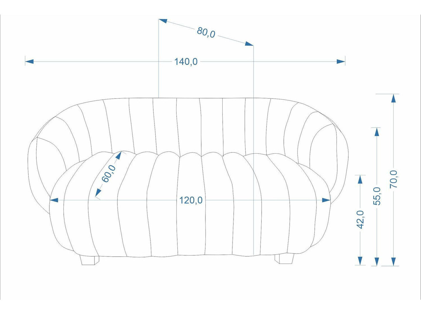 Sofa FRASER XL, leisure kėdė, kreminė V-CH-FRASER_XL-FOT-KREMOWY, Spalva: Raven 22
