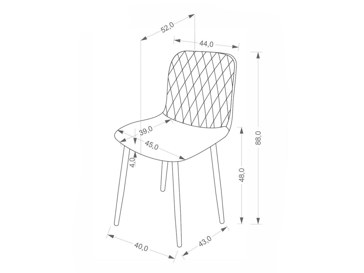 Kėdė K608 kėdė V-CH-K/608-KR-CZARNY, Spalva: Juoda