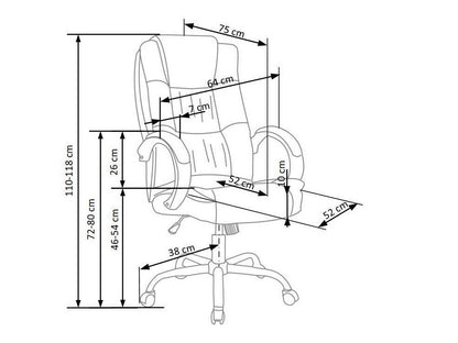 Biuro kėdė Relax, Spalva: Pilka